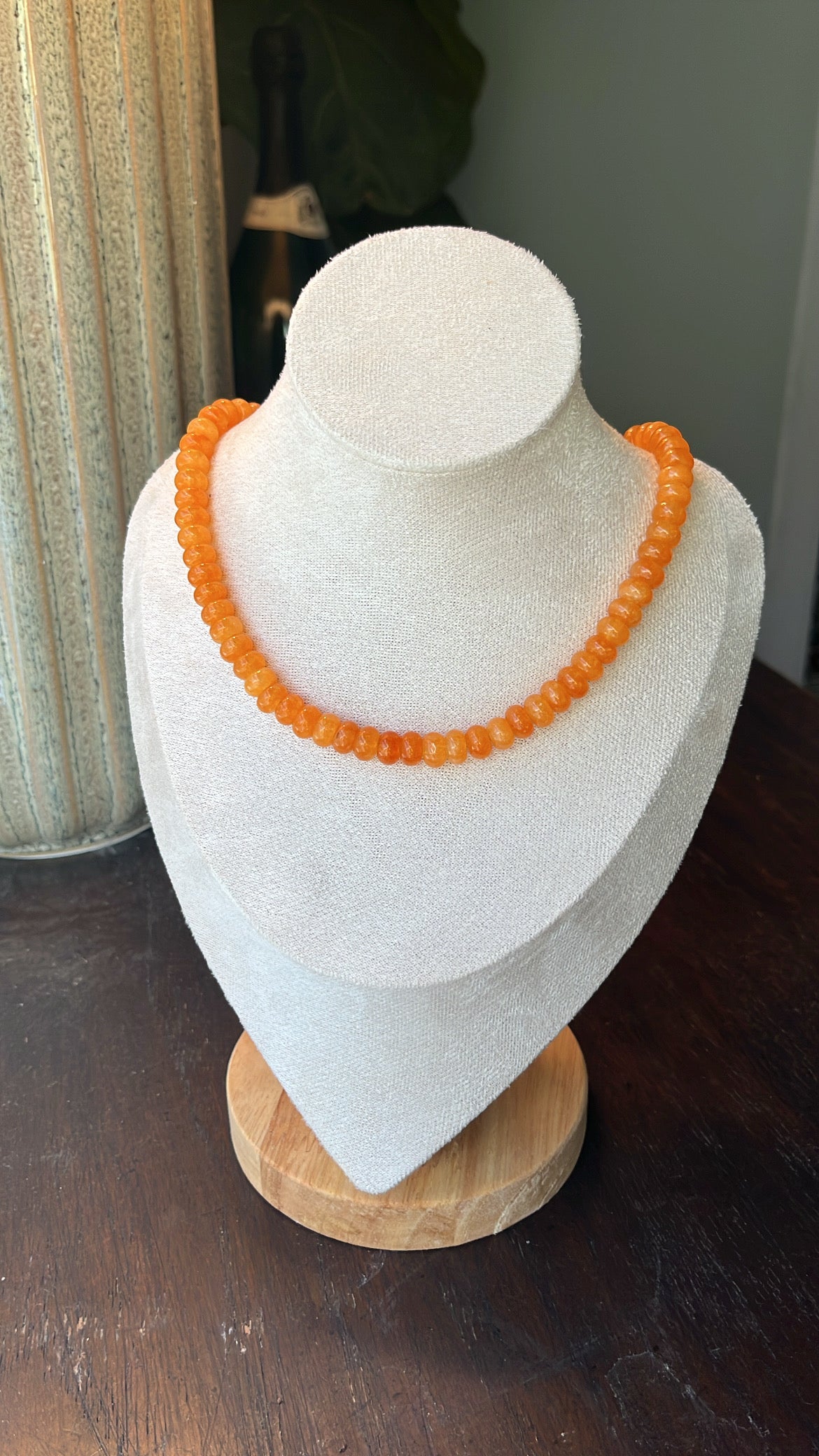 Gemstone Necklace - Light Orange