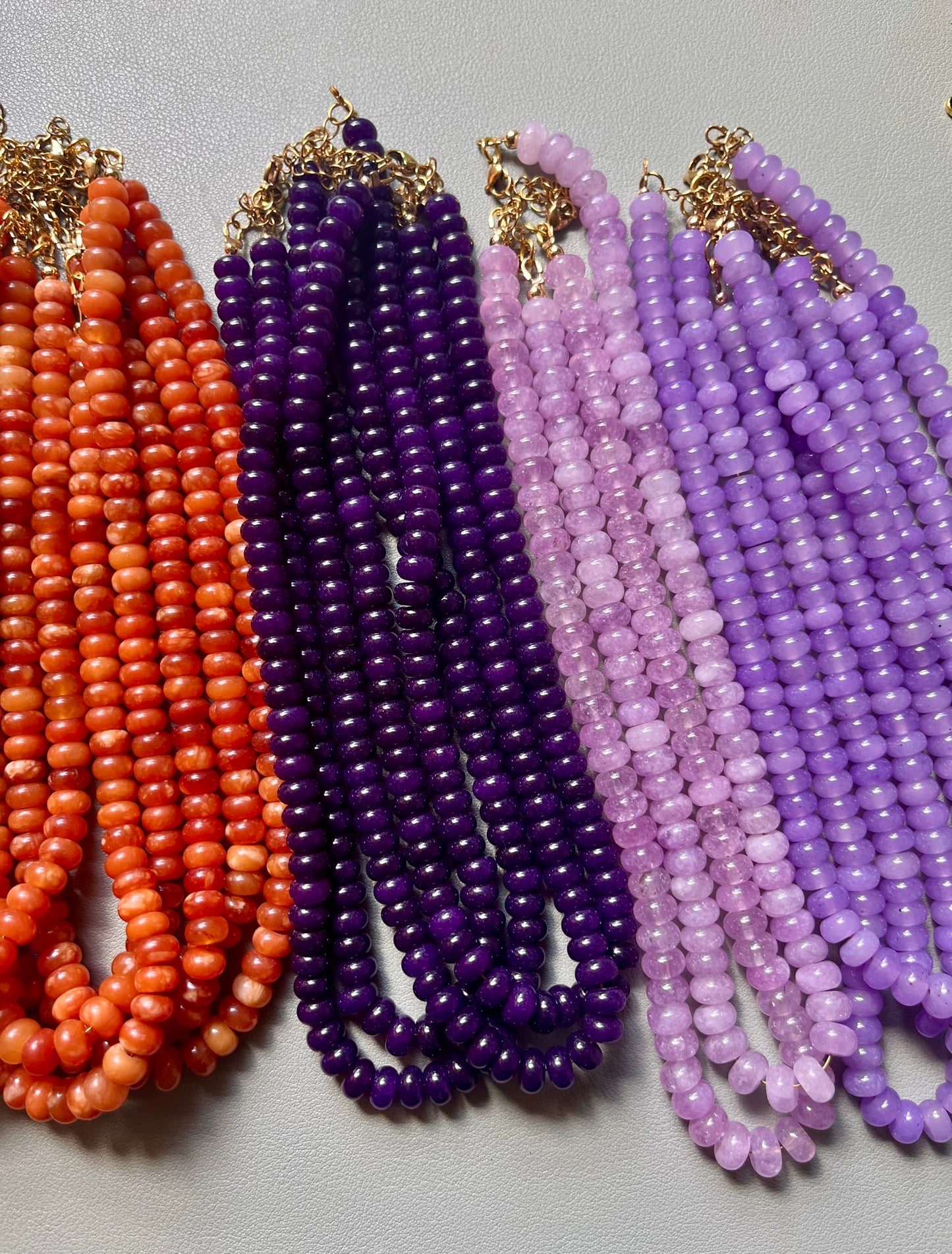 Clemson Gemstone Necklace
