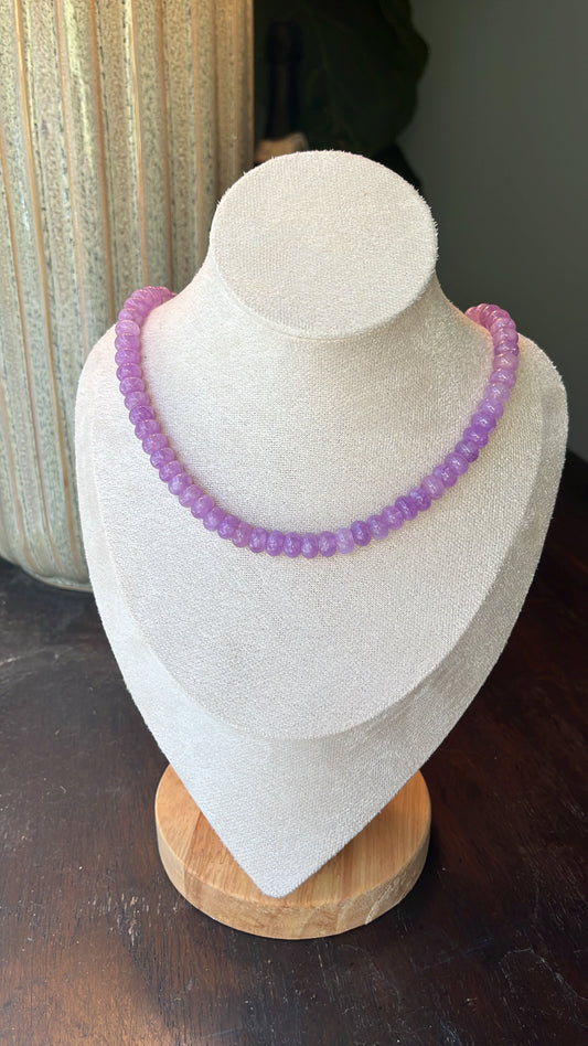 Gemstone Necklace - Light Purple