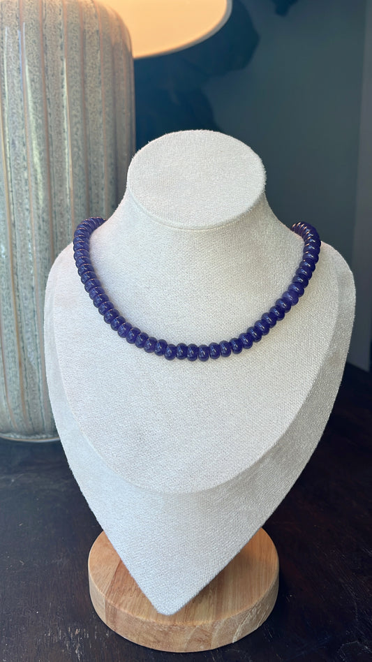 Gemstone Necklace - Dark Purple