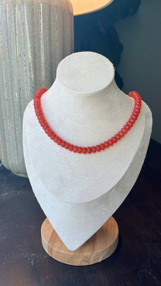 Gemstone Necklace - Orange