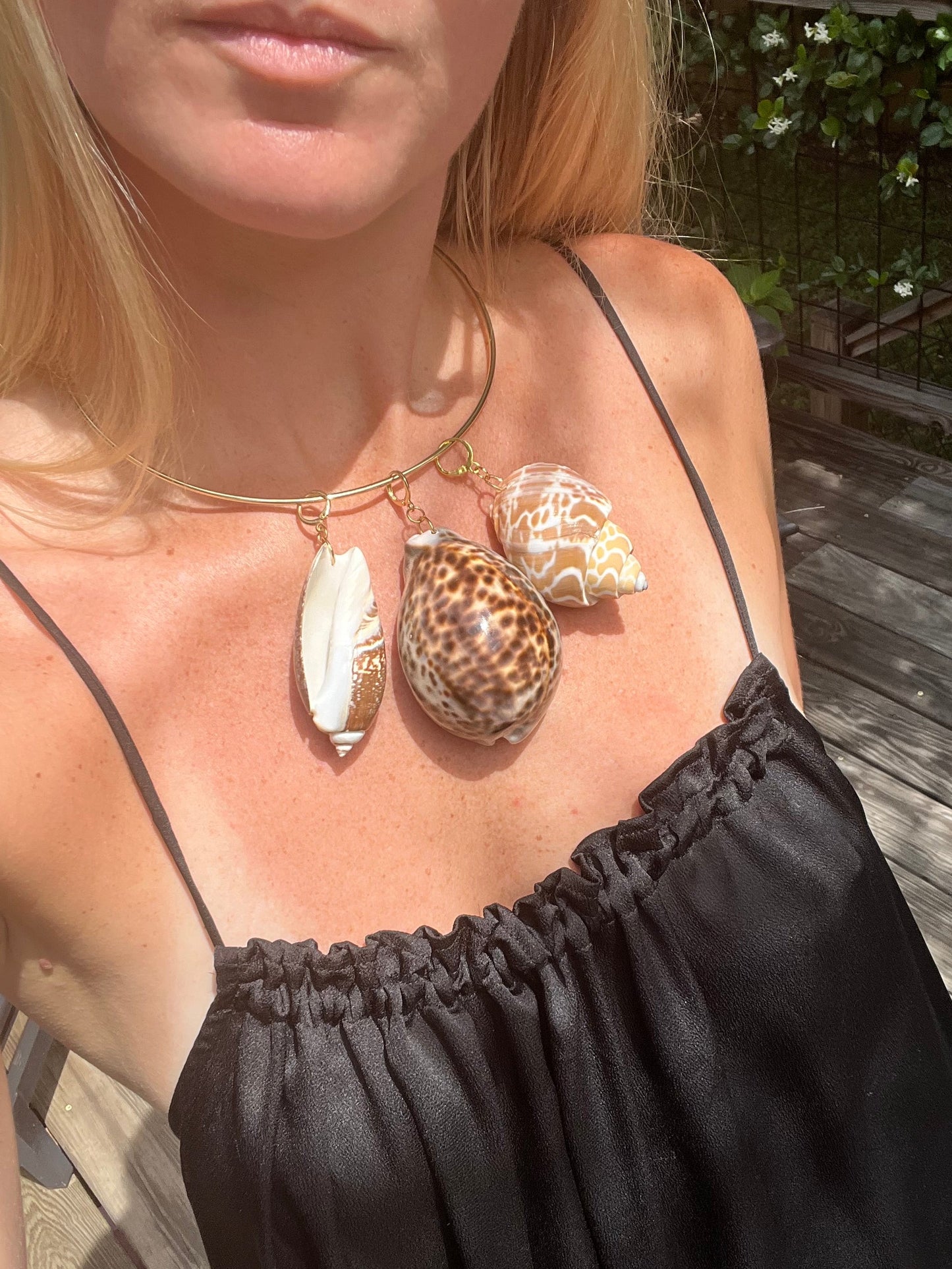 Brass Choker - Shell charms not included
