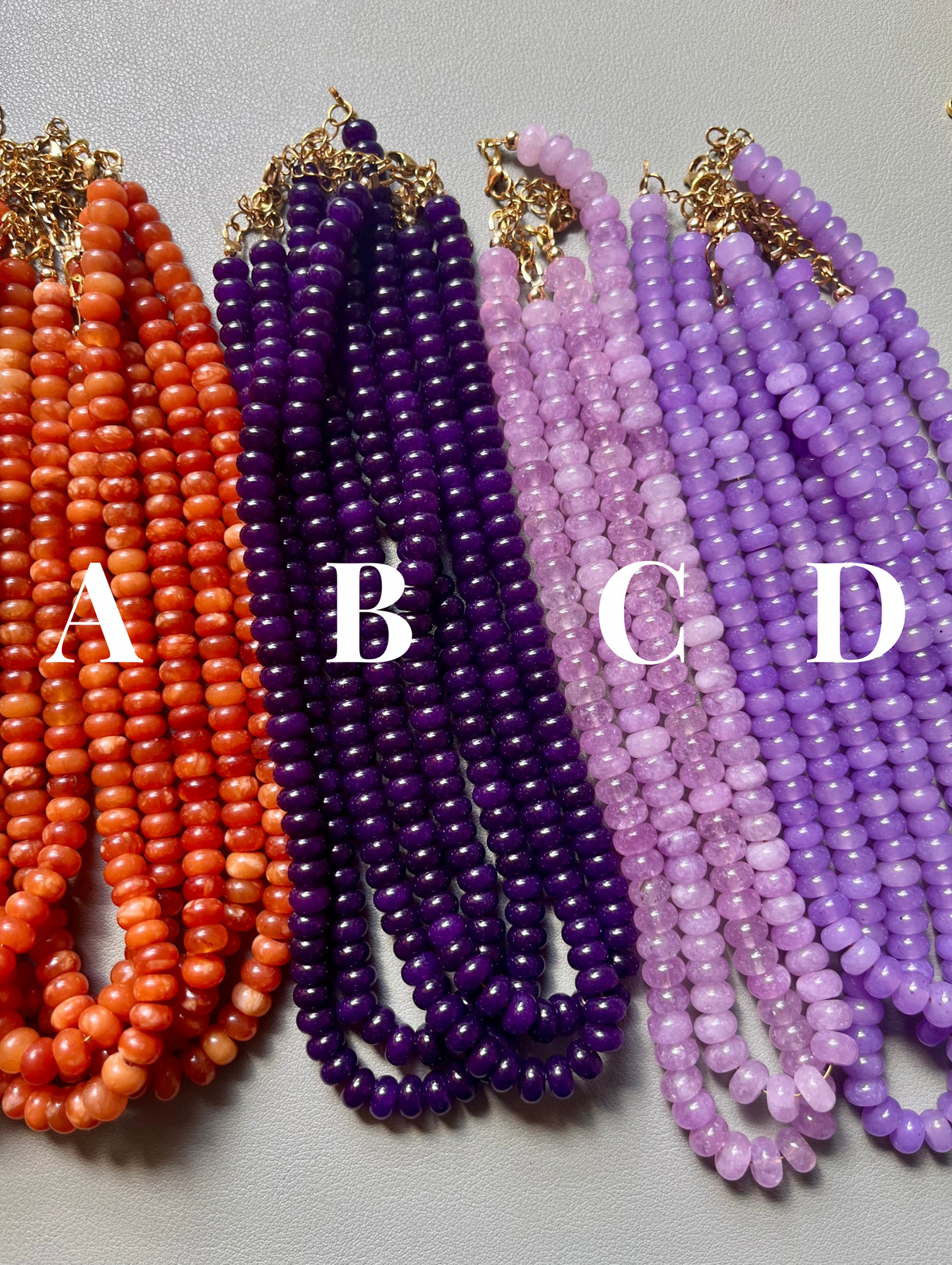 Clemson Gemstone Necklace