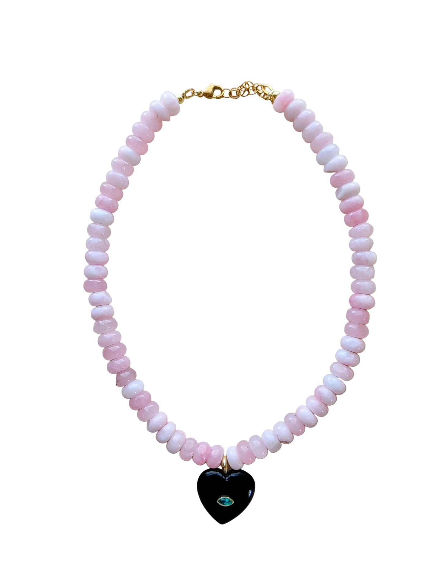 The Coastal Heart Necklace - Black