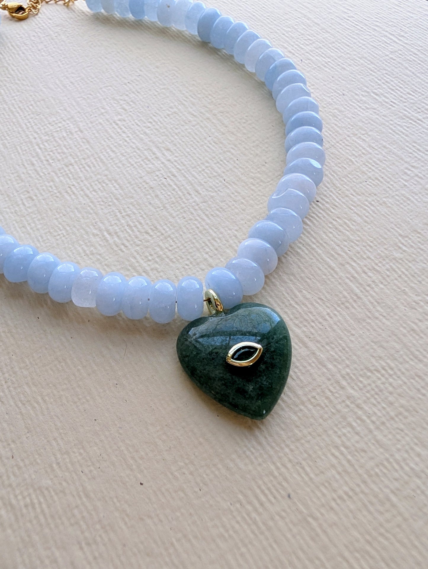 The Coastal Heart Necklace — Green