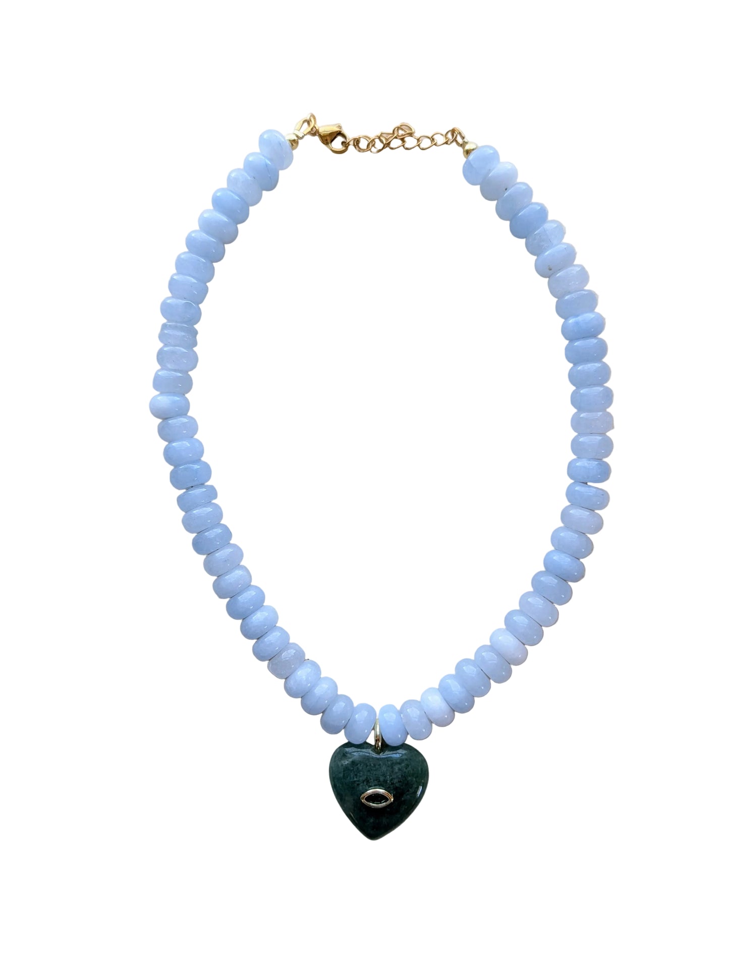 The Coastal Heart Necklace — Green